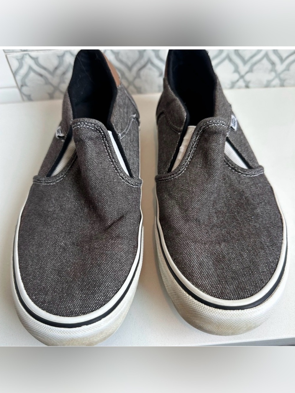 Vans Slip-On Canvas Loafers - Dark Gray